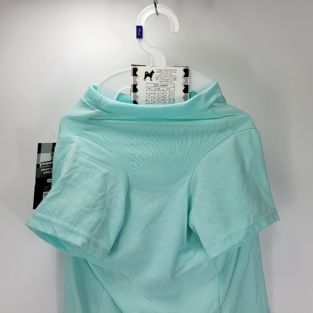 Woof Brand Pet Dog Love Spring Floral T Shirt Outfit Costume Size XL Teal Blue - Picture 10 of 11